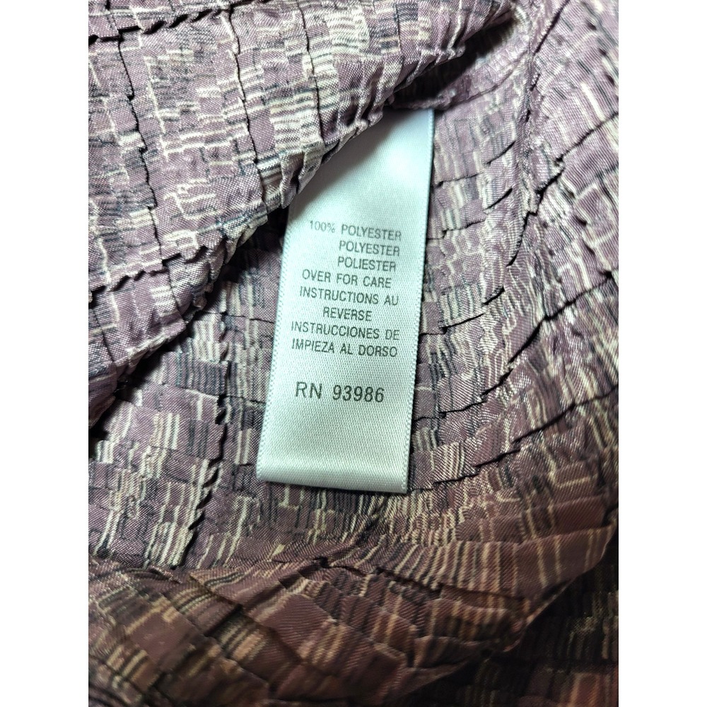 Petite Sophisticate Lavender/Black Geometric Popcorn Stretch Tank Top Medium Y2K - Picture 5 of 8